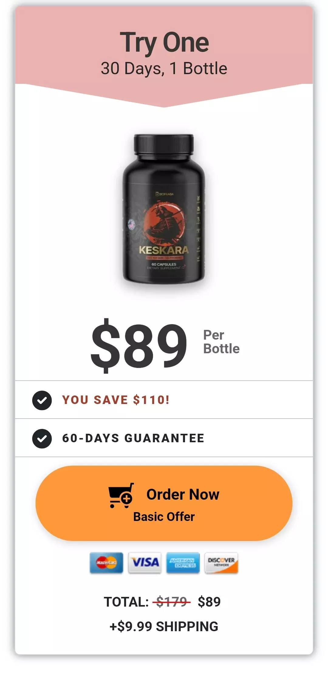 Keskara™ 1 bottle pricing